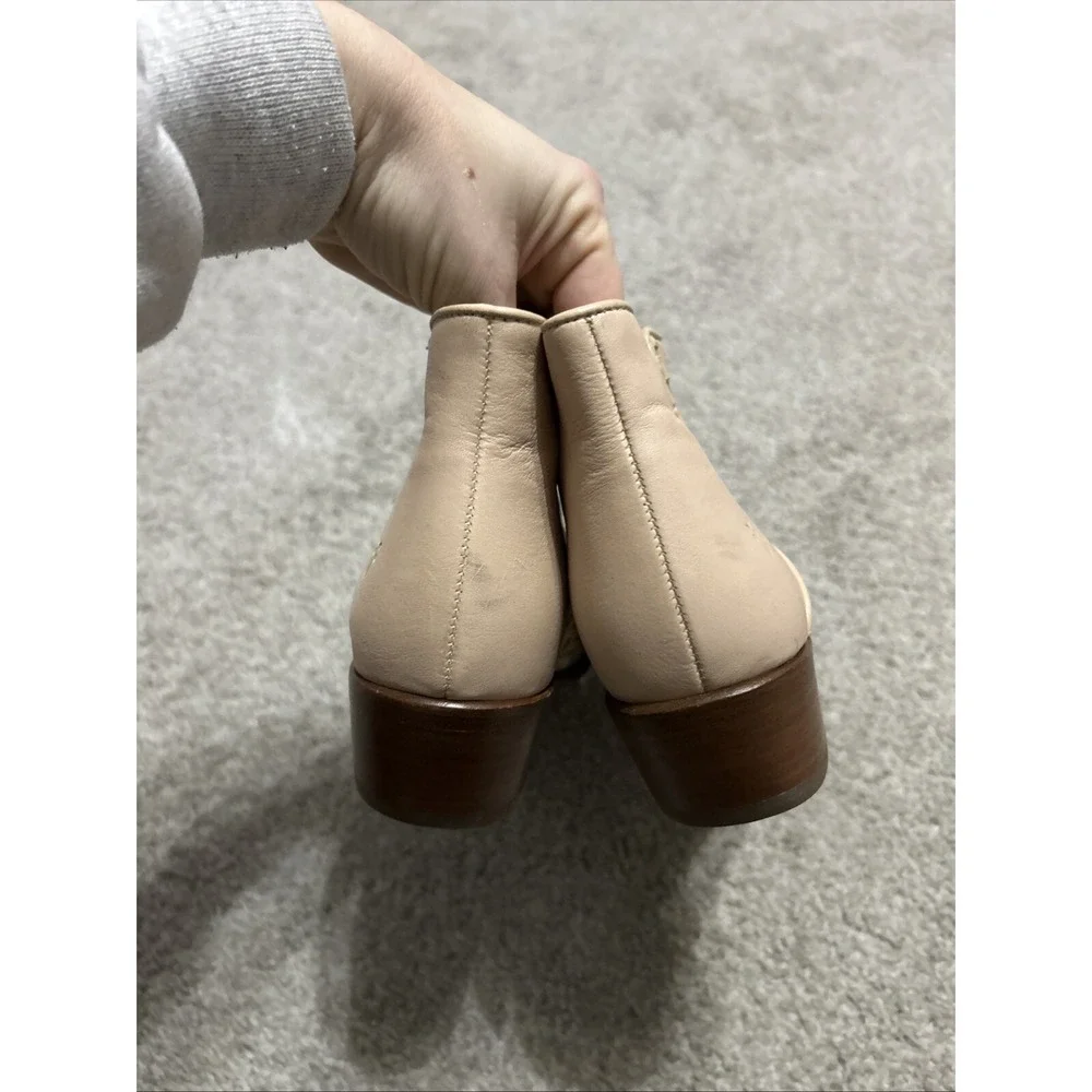 Frye‎ Womens Carson Woven Boot Woven Size 6.5 Cream